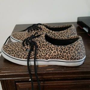 Vans leopard cute shoes